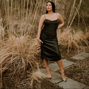 Dominica Adjustable Slip Dress - Black